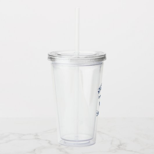 Nautical Navy Blue Anchor Family Lake House Acryl Drinkbeker (Rechts)