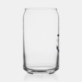 Nautical Navy Blue Anchor Gepersonaliseerde naam Blikvorm Glas (Rechts)