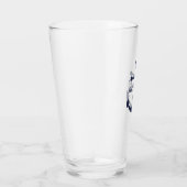Nautical Navy Blue Anchor Gepersonaliseerde naam Glas (Rechts)