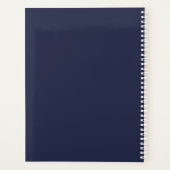Nautical Navy Blue Anchor Gepersonaliseerde naam Planner (Achterkant)