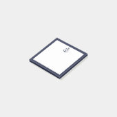 Nautical Navy Blue Anchor Gepersonaliseerde naam Post-it® Notes (Schuin)