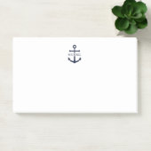 Nautical Navy Blue Anchor Gepersonaliseerde naam Post-it® Notes (Kantoor)