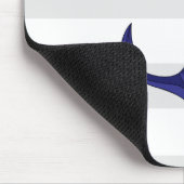 Nautical Navy Blue Anchor Grey White Stripes Muismat (Hoek)