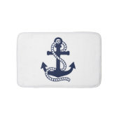 Nautical Navy blue Anchor {kies uw kleur} Badmat (Voorkant)