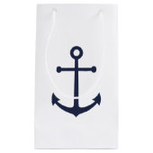 Nautical Navy Blue Anchor Klein Cadeauzakje (Voorkant)