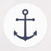 Nautical Navy Blue Anchor Labels (Design 2)