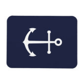 Nautical Navy Blue Anchor Magneet (Horizontaal)