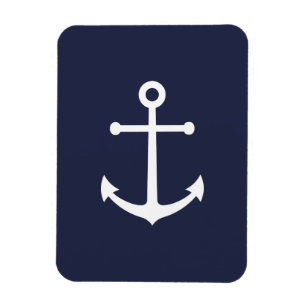 Nautical Navy Blue Anchor Magneet