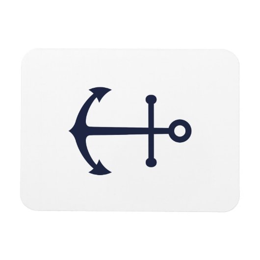 Nautical Navy Blue Anchor Magneet (Horizontaal)