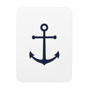 Nautical Navy Blue Anchor Magneet