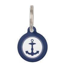 Nautical Navy Blue Anchor met aangepaste info