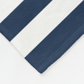 Nautical Navy Blue Anchor Mr. en Mrs. Fleece Deken (Hoek)