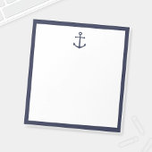 Nautical Navy Blue Anchor Notitieblok