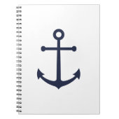 Nautical Navy Blue Anchor Notitieboek (Voorkant)