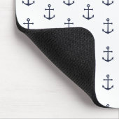 Nautical Navy Blue Anchor Pattern Muismat (Hoek)