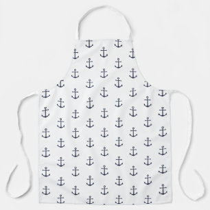 Nautical Navy Blue Anchor Pattern Schort