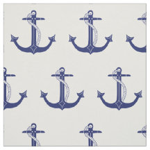 Nautical Navy Blue Anchor Pattern