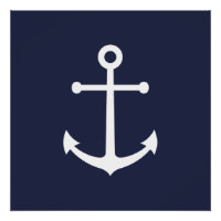 Nautical Navy Blue Anchor