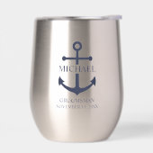 Nautical Navy Blue Anchor Personalized Groomsmen (Links)