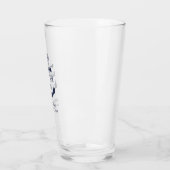 Nautical Navy Blue Anchor Personalized Groomsmen Glas (Links)