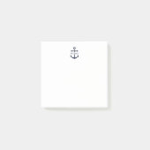 Nautical Navy Blue Anchor Personalized Name Post-it® Notes (Voorkant)