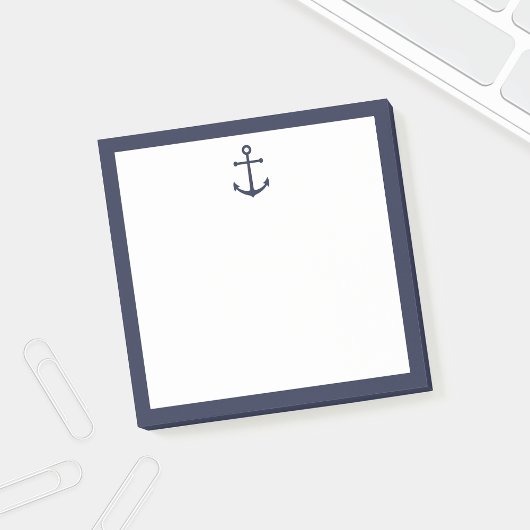 Nautical Navy Blue Anchor Post-it® Notes