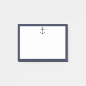 Nautical Navy Blue Anchor Post-it® Notes (Voorkant)