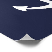 Nautical Navy Blue Anchor Poster (Hoek)