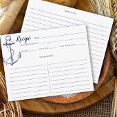 Nautical Navy Blue Anchor Recipe Kaart
