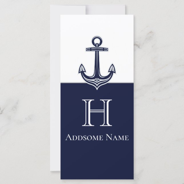Nautical Navy Blue Anchor Renter rules (Voorkant)