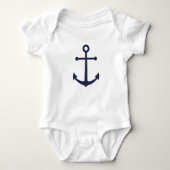 Nautical Navy Blue Anchor Romper (Voorkant)