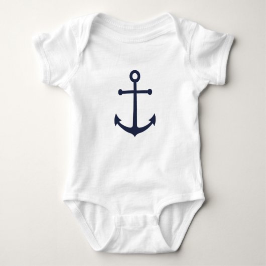 Nautical Navy Blue Anchor Romper (Voorkant)