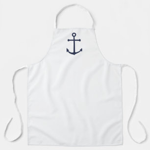 Nautical Navy Blue Anchor Schort