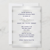 Nautical Navy Blue Anchor Silver Wt BG V Sweet 16 Kaart (Achterkant)