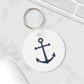 Nautical Navy Blue Anchor Sleutelhanger