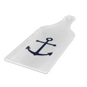 Nautical Navy Blue Anchor Snijplank (Hoek)