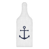Nautical Navy Blue Anchor Snijplank (Voorkant)