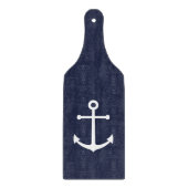 Nautical Navy Blue Anchor Snijplank (Voorkant)