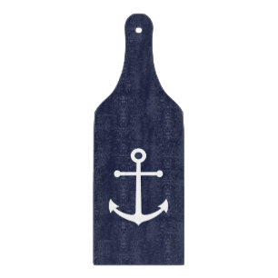 Nautical Navy Blue Anchor Snijplank