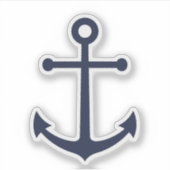 Nautical Navy Blue Anchor Sticker (Voorkant)