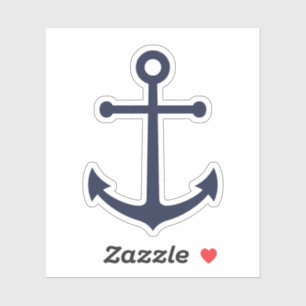 Nautical Navy Blue Anchor Sticker