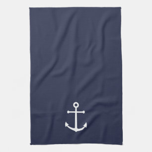 Nautical Navy Blue Anchor Theedoek