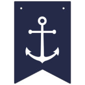 Nautical Navy Blue Anchor Vlaggetjes (Eerste vlag)