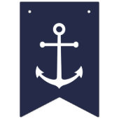 Nautical Navy Blue Anchor Vlaggetjes (Derde vlag)