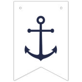Nautical Navy Blue Anchor Vlaggetjes (Tweede vlag)