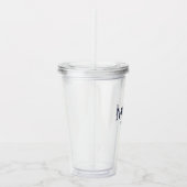 Nautical Navy Blue Anchor Wedding Acryl Drinkbeker (Rechts)