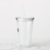 Nautical Navy Blue Anchor Wedding Acryl Drinkbeker (Links)