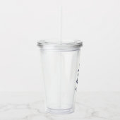 Nautical Navy Blue Anchor Wedding Acryl Drinkbeker (Rechts)