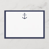 Nautical Navy Blue Anchor Wedding Advieskaart (Voorkant)