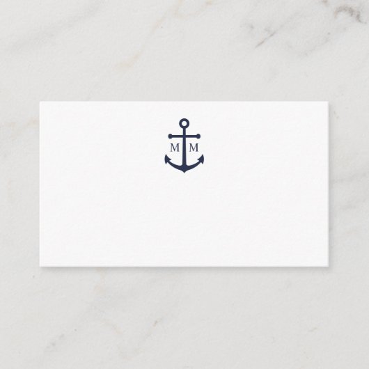 Nautical Navy Blue Anchor Wedding Advieskaart (Voorkant)